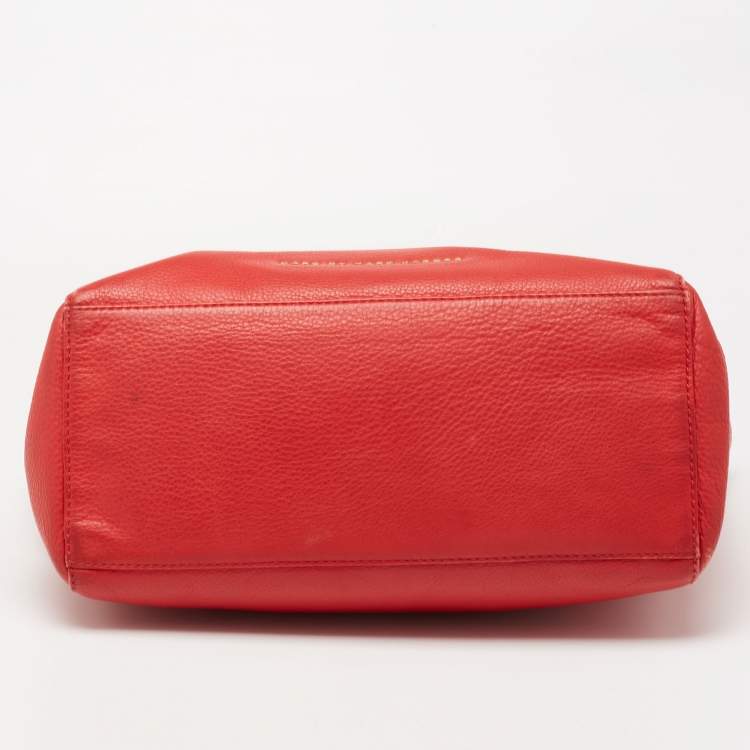 Pre Owned Marc by Marc Jacobs Red Leather What's The T Woodland Tote 