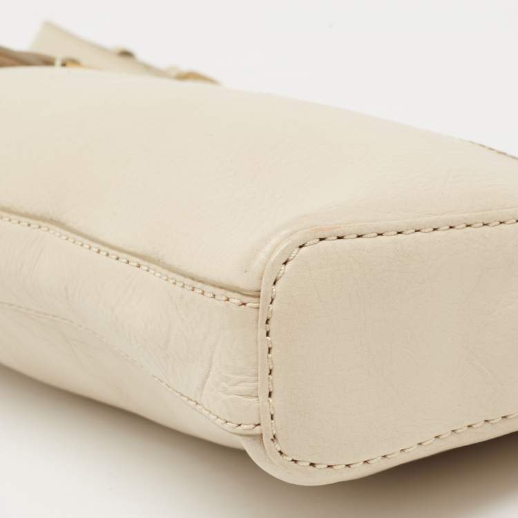 Pre Owned Marc by Marc Jacobs Beige Leather Zip Clutch