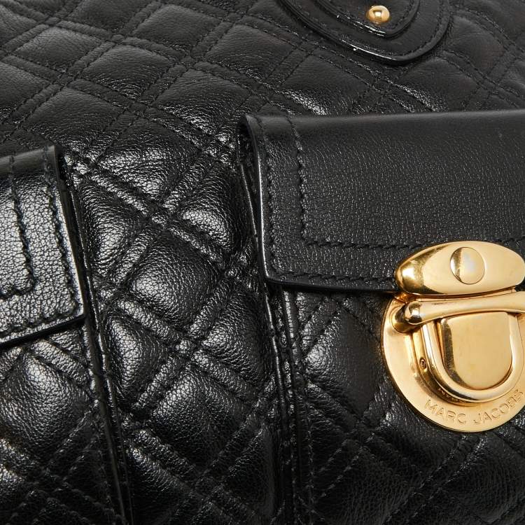 Pre Owned Marc by Marc Jacobs Black Quilted Leather Classic Blake Bag