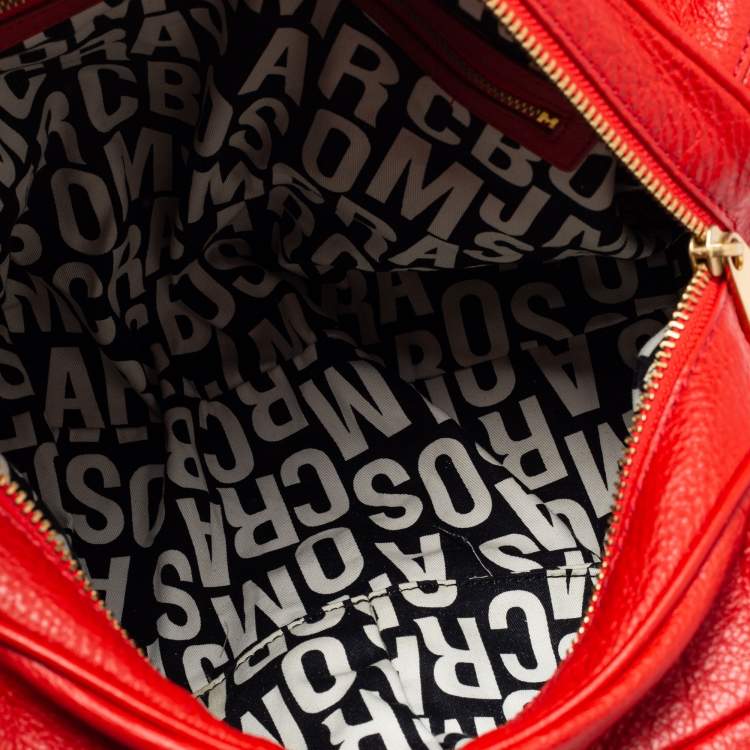 Pre Owned Marc by Marc Jacobs Red Leather Classic Q Baby Groovee Satchel