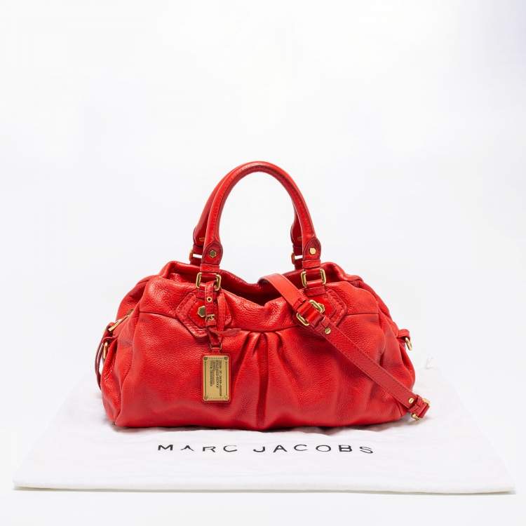 Pre Owned Marc by Marc Jacobs Red Leather Classic Q Baby Groovee Satchel