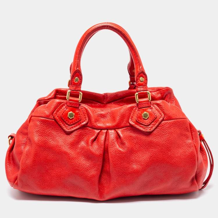 Pre Owned Marc by Marc Jacobs Red Leather Classic Q Baby Groovee Satchel