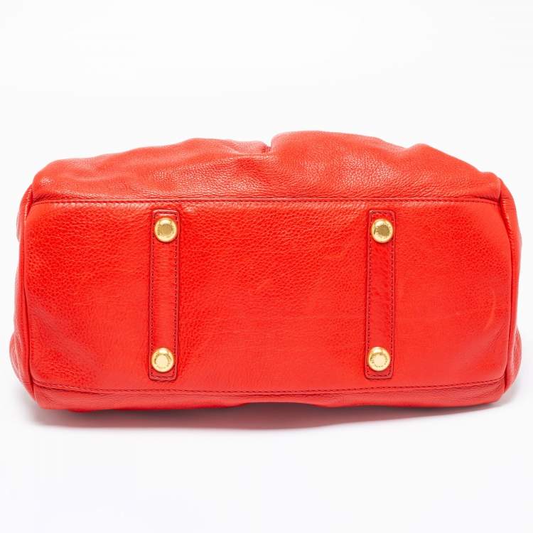 Pre Owned Marc by Marc Jacobs Red Leather Classic Q Baby Groovee Satchel