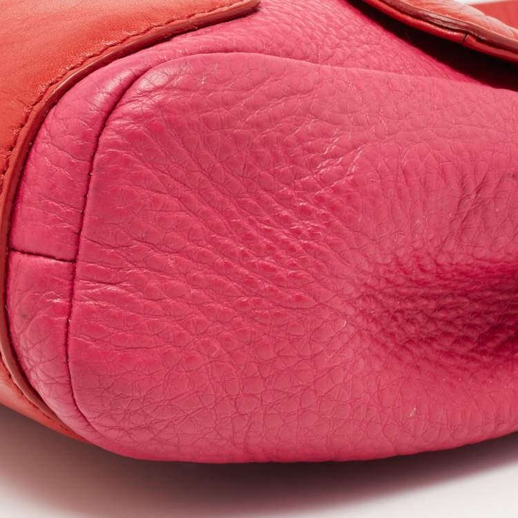 Pre Owned Marc by Marc Jacobs Pink/Red Leather Crossbody Bag