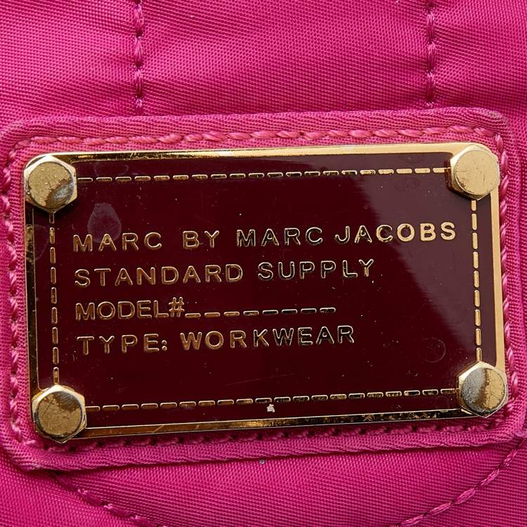 Pre Owned Marc by Marc Jacobs Fuchsia Nylon Large Pretty Tate Tote