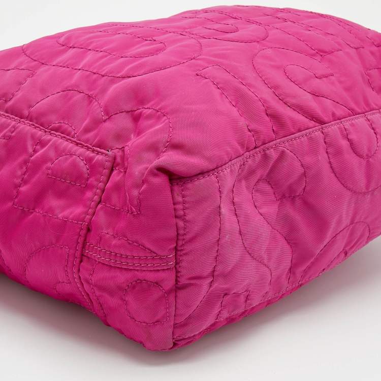 Pre Owned Marc by Marc Jacobs Fuchsia Nylon Large Pretty Tate Tote