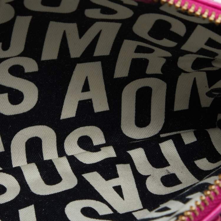 Pre Owned Marc by Marc Jacobs Pink Leather Classic Q Wristlet Clutch