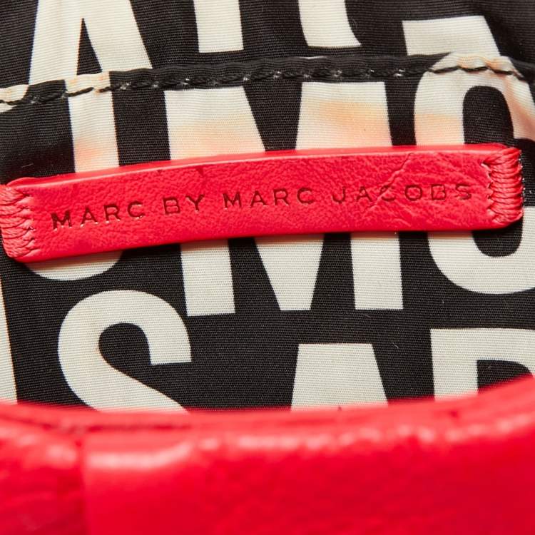Pre Owned Marc by Marc Jacobs Neon Red Leather Classic Q Karlie Crossbody Bag