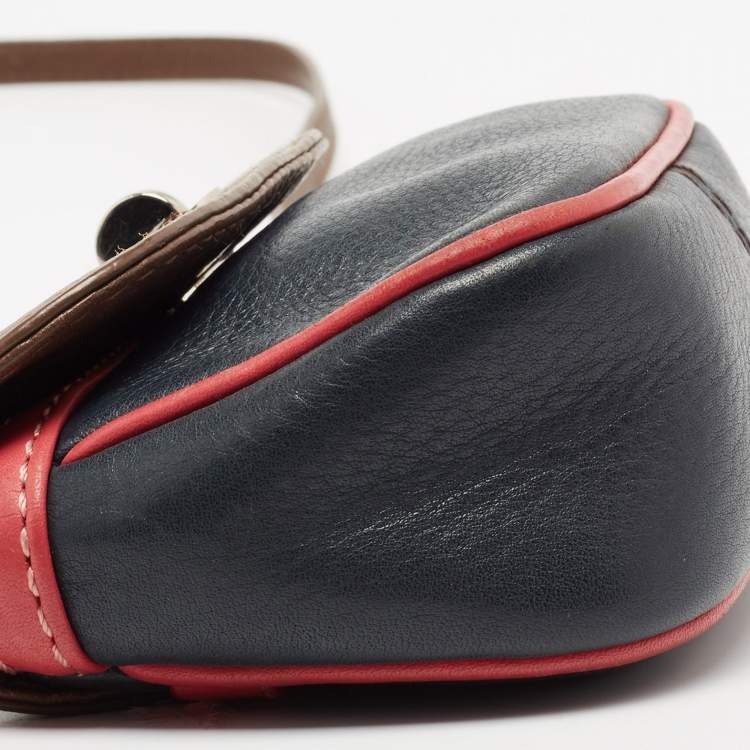 Pre Owned Marc by Marc Jacobs Tri Color Leather Flap Crossbody Bag