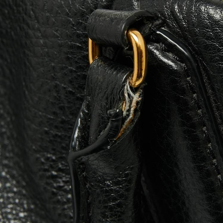 مملوكة مسبقًا Marc by Marc Jacobs Black Leather New Q Fran Shoulder Bag