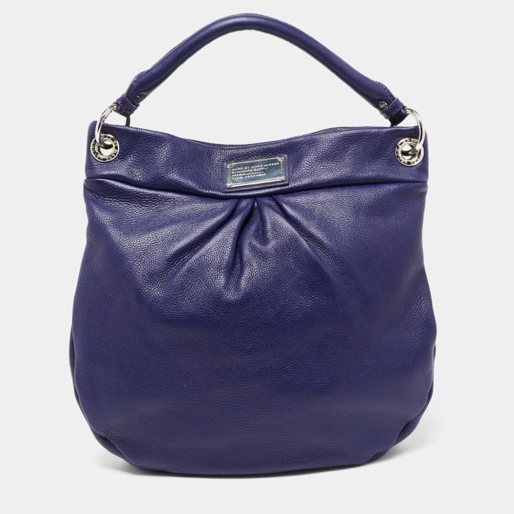 Pre Owned Marc by Marc Jacobs Blue Leather Classic Q Hillier Hobo