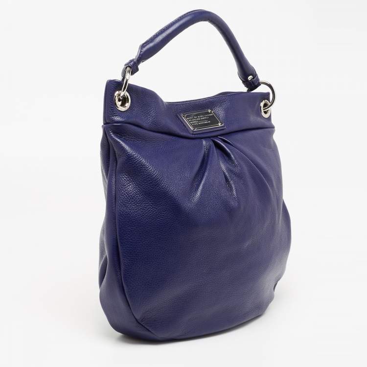 Pre Owned Marc by Marc Jacobs Blue Leather Classic Q Hillier Hobo
