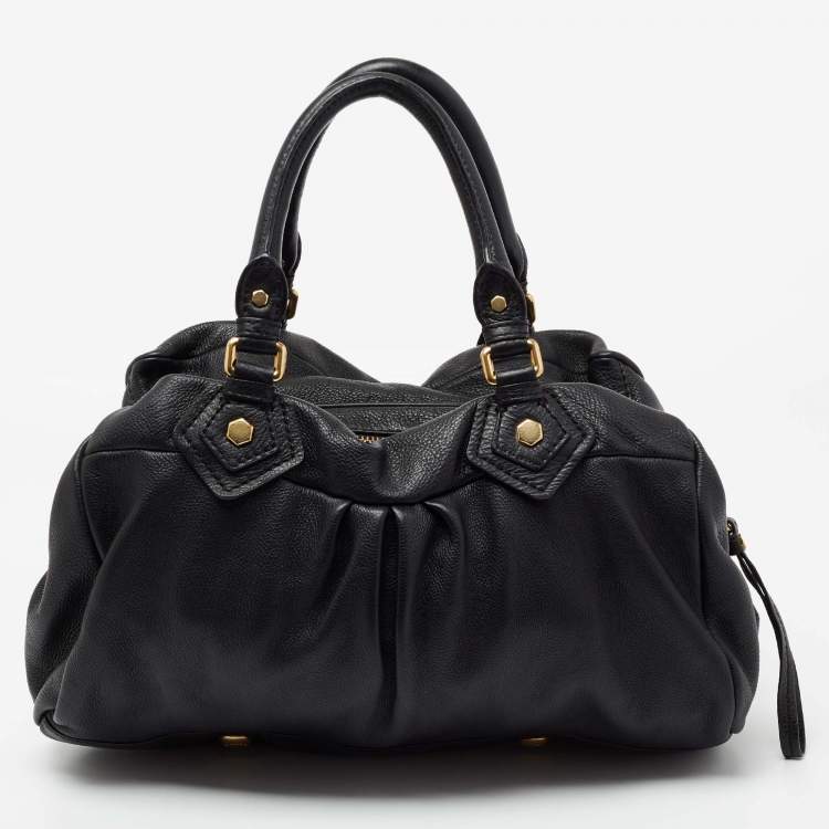 Pre Owned Marc by Marc Jacobs Black Leather Classic Q Groovee Satchel