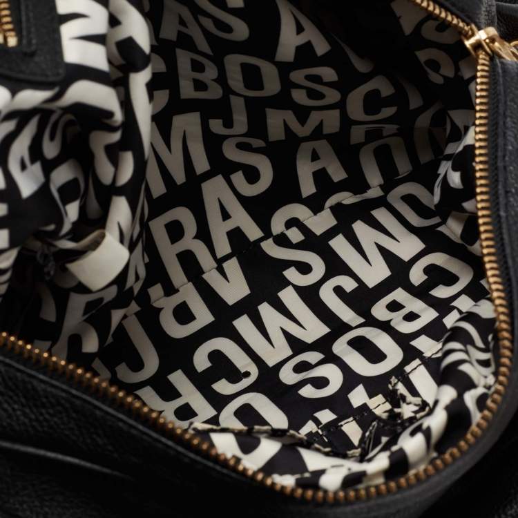 Pre Owned Marc by Marc Jacobs Black Leather Classic Q Groovee Satchel