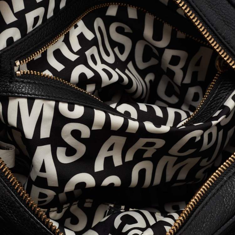 Pre Owned Marc by Marc Jacobs Black Leather Classic Q Groovee Satchel