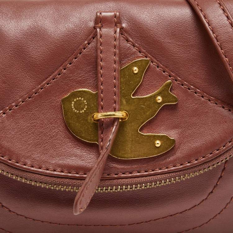 Pre Owned Marc by Marc Jacobs Old Rose Leather Petal to the Metal Crossbody Bag