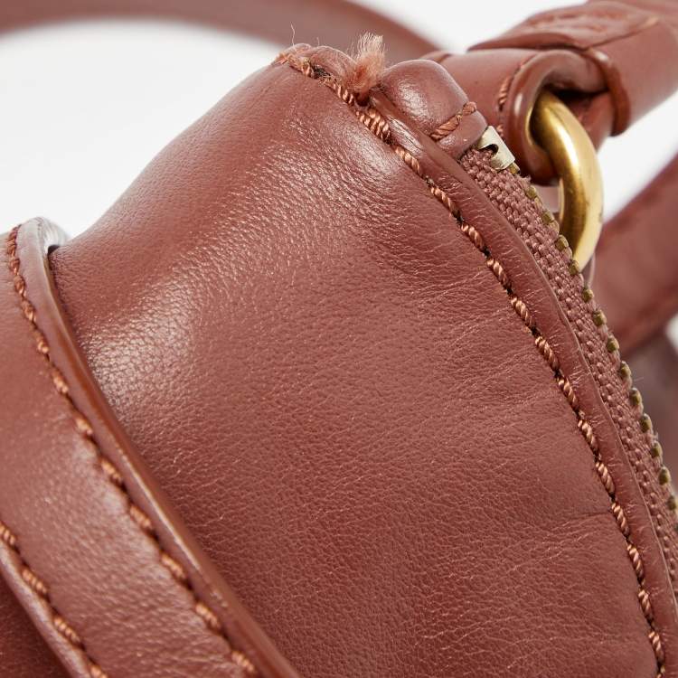 Pre Owned Marc by Marc Jacobs Old Rose Leather Petal to the Metal Crossbody Bag