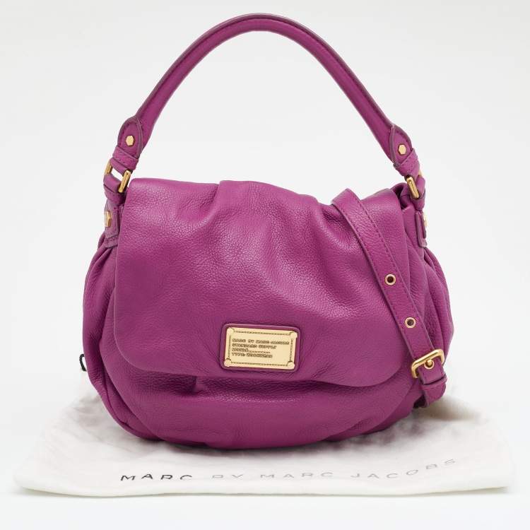 Pre Owned Marc by Marc Jacobs Purple Leather Classic Q Lil Ukita Top Handle Bag