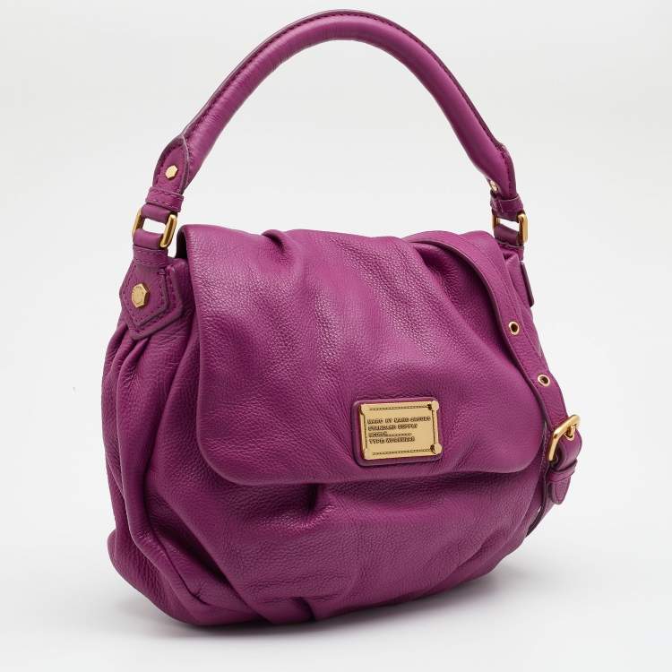 Pre Owned Marc by Marc Jacobs Purple Leather Classic Q Lil Ukita Top Handle Bag