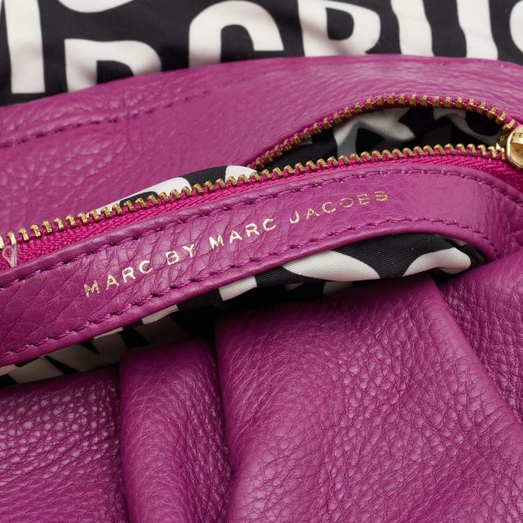 Pre Owned Marc by Marc Jacobs Purple Leather Classic Q Lil Ukita Top Handle Bag