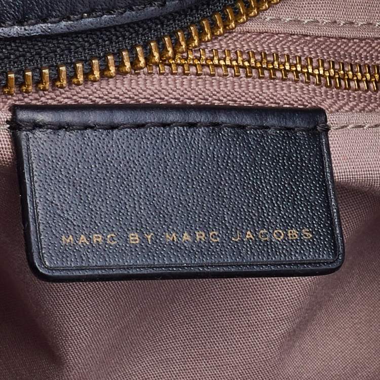 مملوكة مسبقًا Marc by Marc Jacobs Black/Cream Leather Ligero Satchel