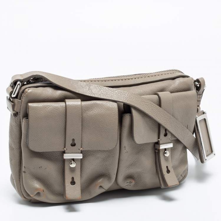 Pre Owned Marc by Marc Jacobs Grey Leather Crossbody Bag