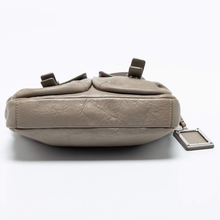 Pre Owned Marc by Marc Jacobs Grey Leather Crossbody Bag