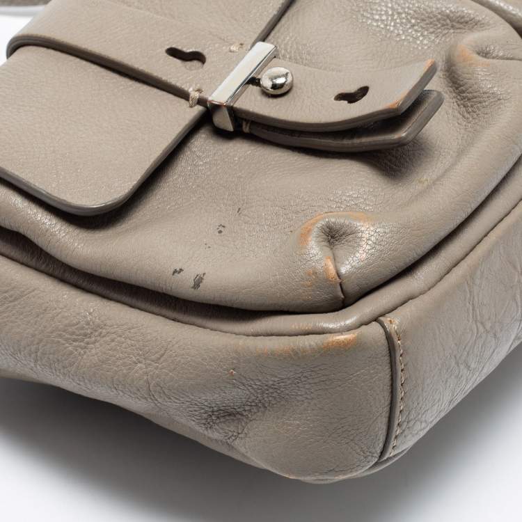 Pre Owned Marc by Marc Jacobs Grey Leather Crossbody Bag