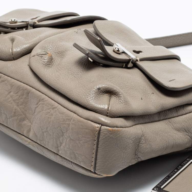 Pre Owned Marc by Marc Jacobs Grey Leather Crossbody Bag