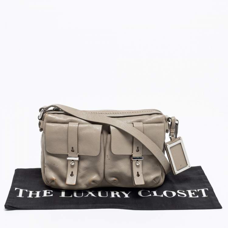 Pre Owned Marc by Marc Jacobs Grey Leather Crossbody Bag