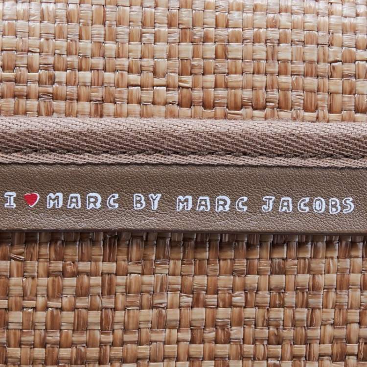 مملوكة مسبقًا Marc by Marc Jacobs Brown/Black Straw Flap Clutch