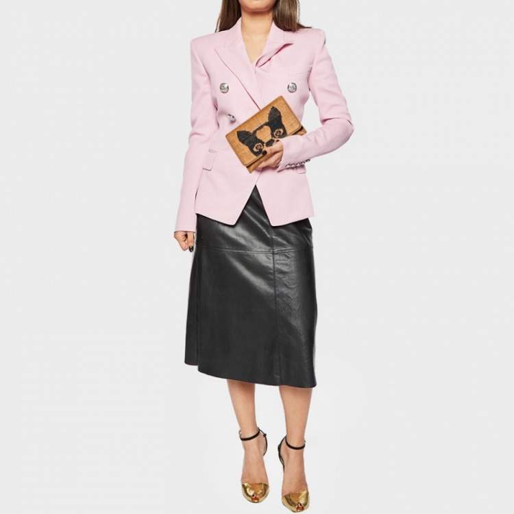 مملوكة مسبقًا Marc by Marc Jacobs Brown/Black Straw Flap Clutch