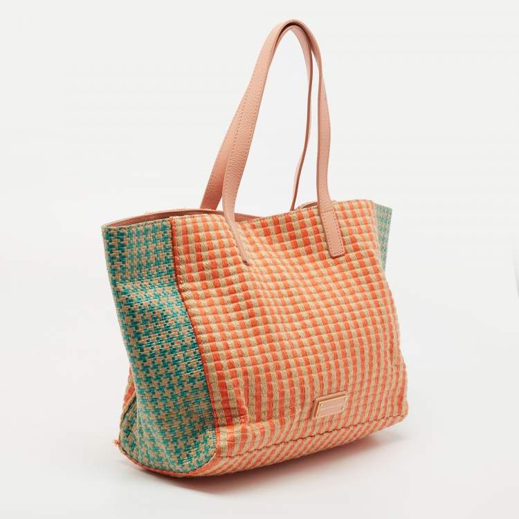 Pre Owned Marc by Marc Jacobs Multicolor Jute and Straw Tote