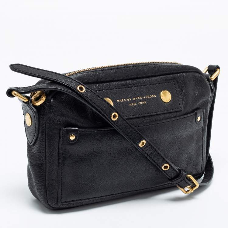 Pre Owned Marc by Marc Jacobs Black Preppy Leather Camera Bag