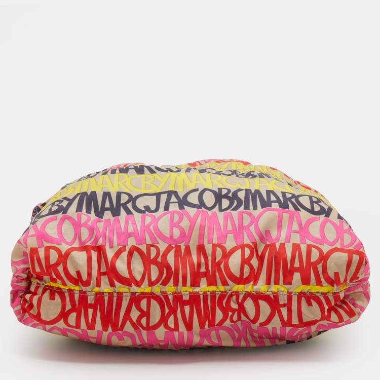 Pre Owned Marc By Marc Jacobs Multicolored Printed Nylon Tote