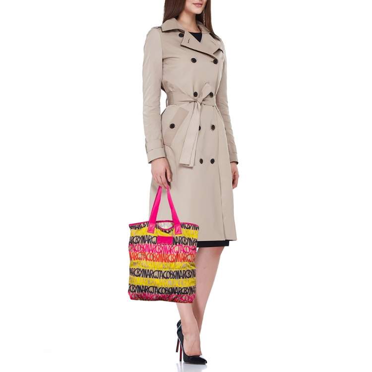 Pre Owned Marc By Marc Jacobs Multicolored Printed Nylon Tote