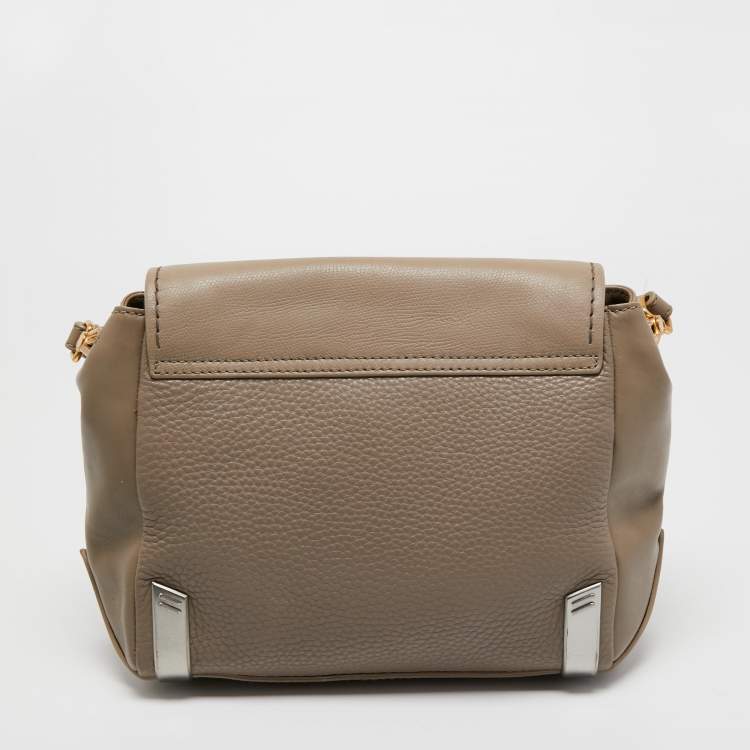 Pre Owned Marc by Marc Jacobs Grey Leather Sheltered Island Shoulder Bag