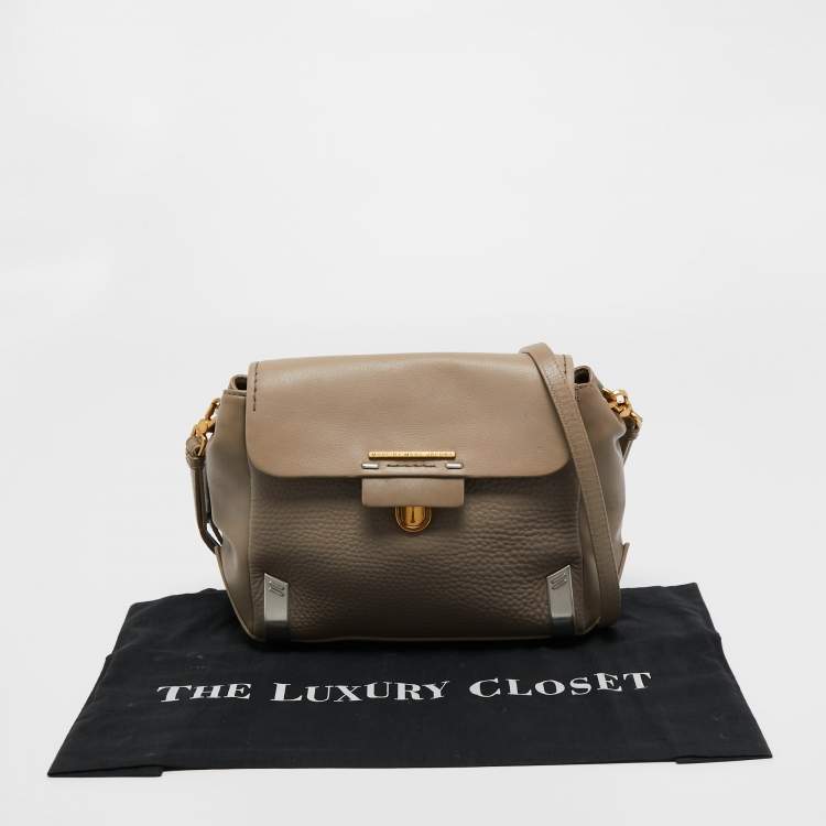 Pre Owned Marc by Marc Jacobs Grey Leather Sheltered Island Shoulder Bag