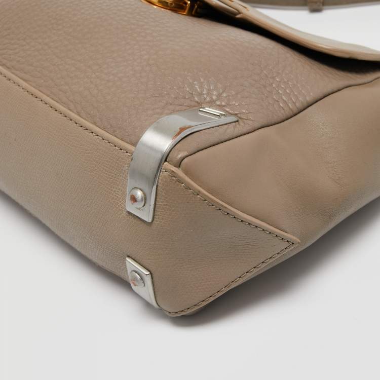 Pre Owned Marc by Marc Jacobs Grey Leather Sheltered Island Shoulder Bag