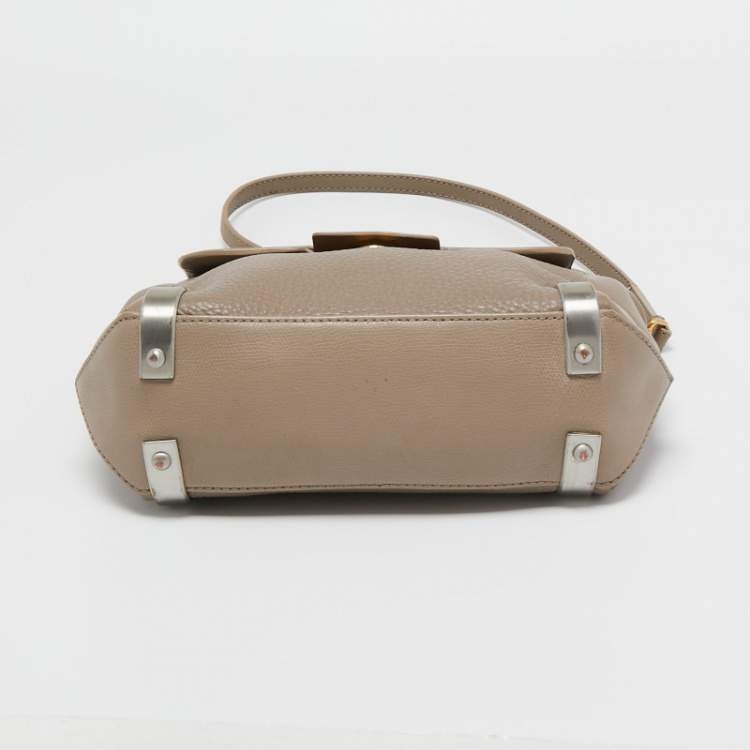 Pre Owned Marc by Marc Jacobs Grey Leather Sheltered Island Shoulder Bag
