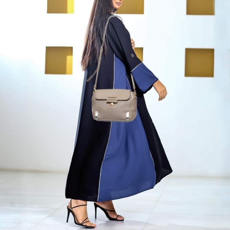 Pre Owned Marc by Marc Jacobs Grey Leather Sheltered Island Shoulder Bag