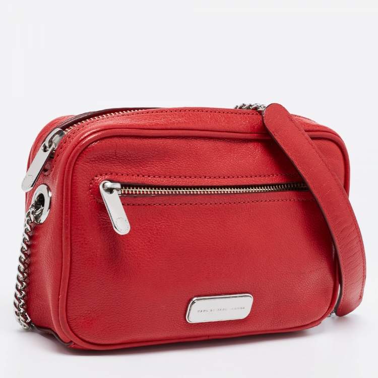 Pre Owned Marc by Marc Jacobs Red Leather Sally Camera Bag