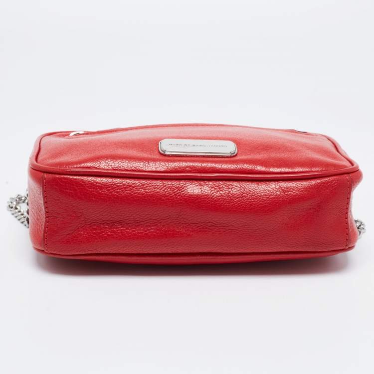Pre Owned Marc by Marc Jacobs Red Leather Sally Camera Bag
