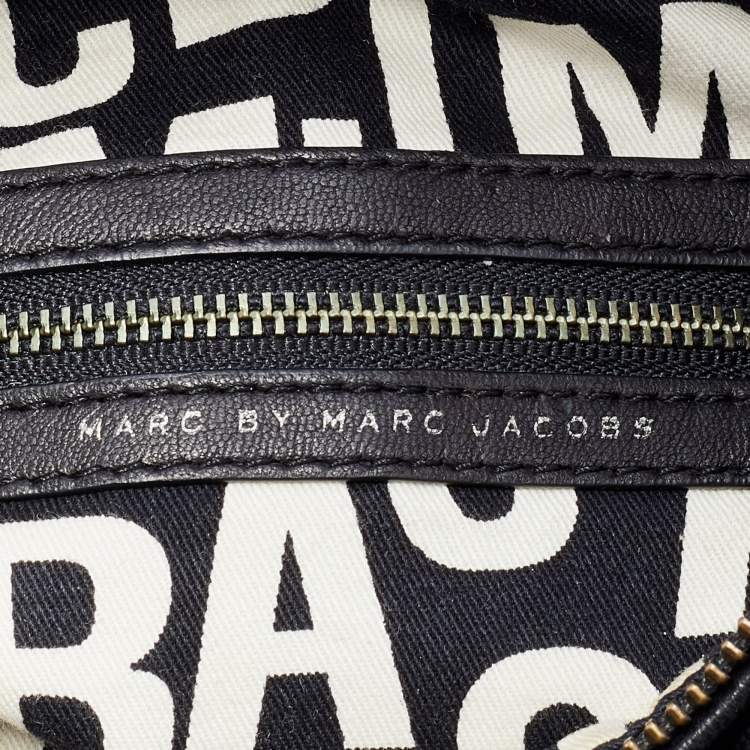 Pre Owned Marc by Marc Jacobs Black Leather Embellished Bucket Bag 