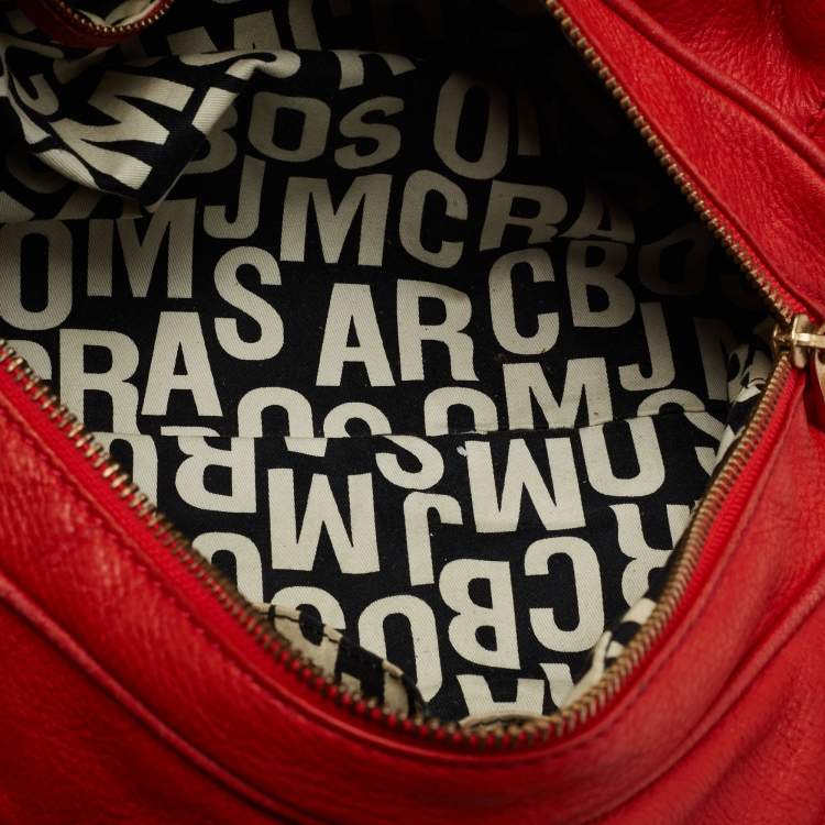 Pre Owned Marc by Marc Jacobs Red Leather Classic Q Baby Groovee Satchel
