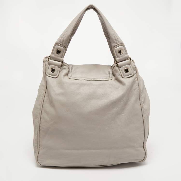 Pre Owned Marc by Marc Jacobs Grey Leather Tote