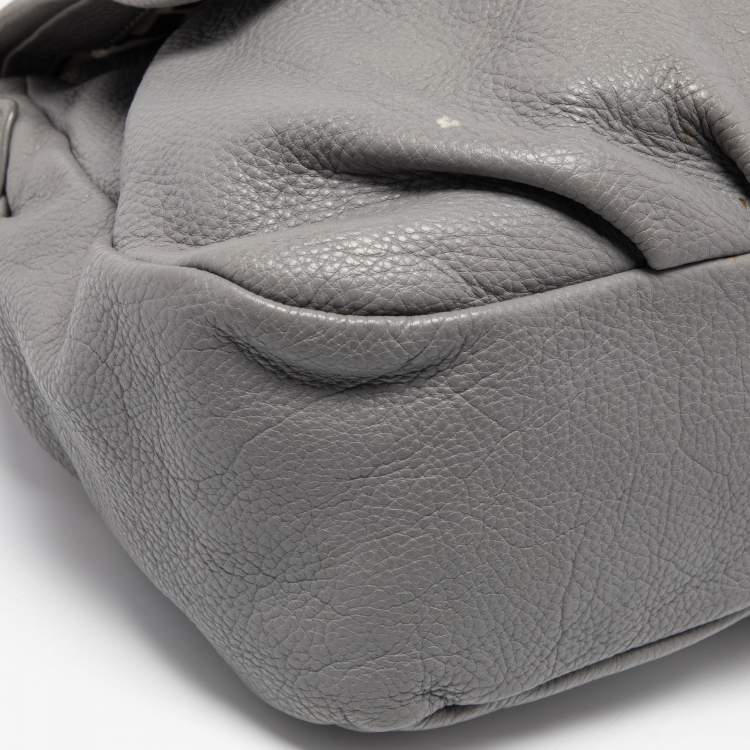 Pre Owned Marc by Marc Jacobs Grey Leather Classic Q Lil Ukita Top Handle Bag