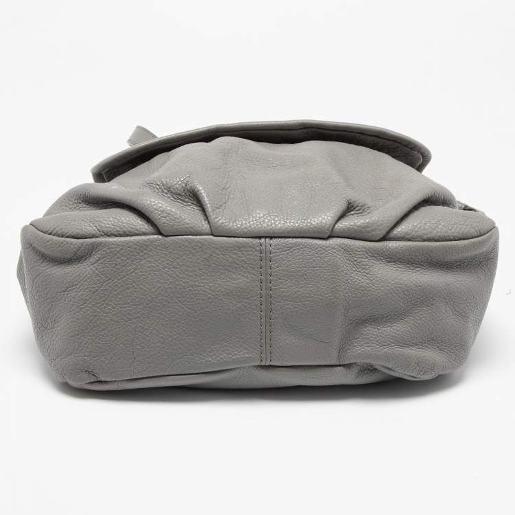 Pre Owned Marc by Marc Jacobs Grey Leather Classic Q Lil Ukita Top Handle Bag