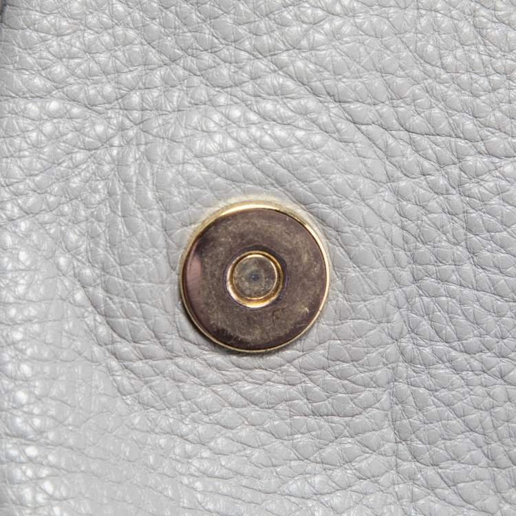 Pre Owned Marc by Marc Jacobs Grey Leather Classic Q Lil Ukita Top Handle Bag