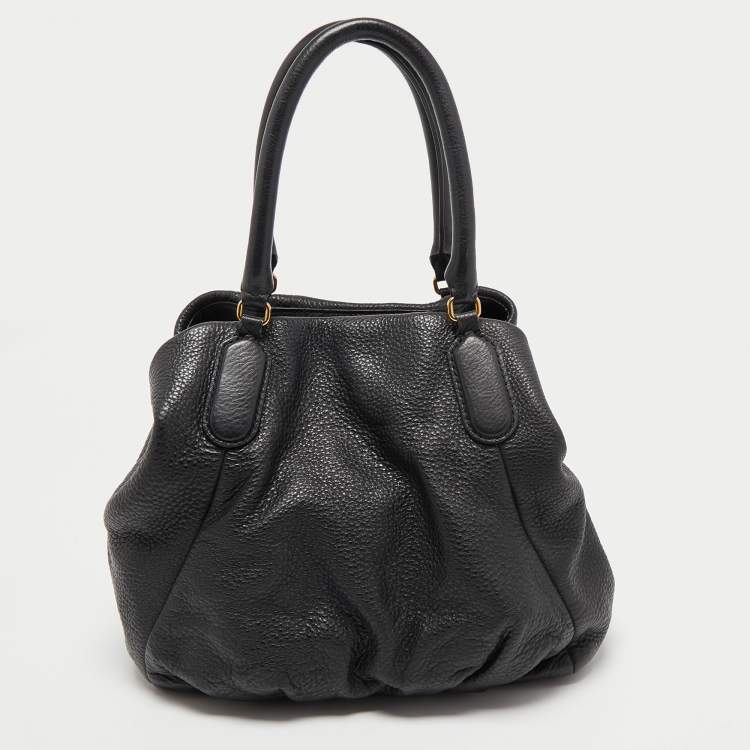 Pre Owned Marc by Marc Jacobs Black Leather New Q Fran Shoulder Bag